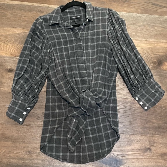 Something Navy flannel top - Picture 2 of 4